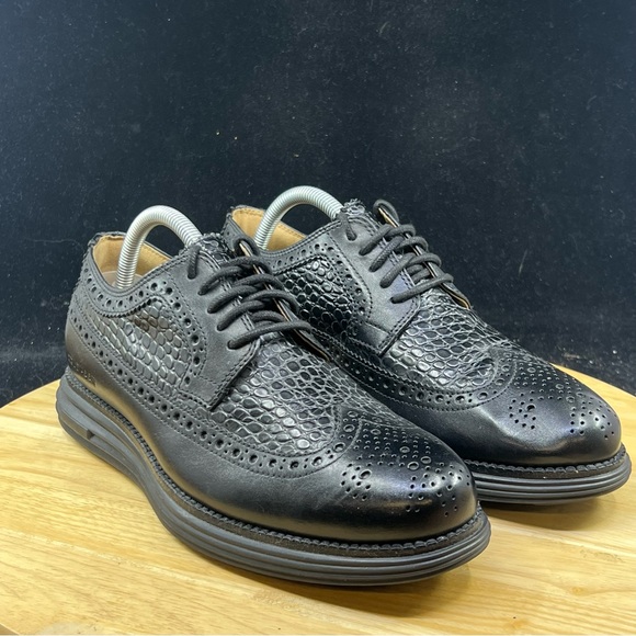 Cole Haan Grand 360 Crocodile Skin Black Leather Size 8.5 Mens main image 8